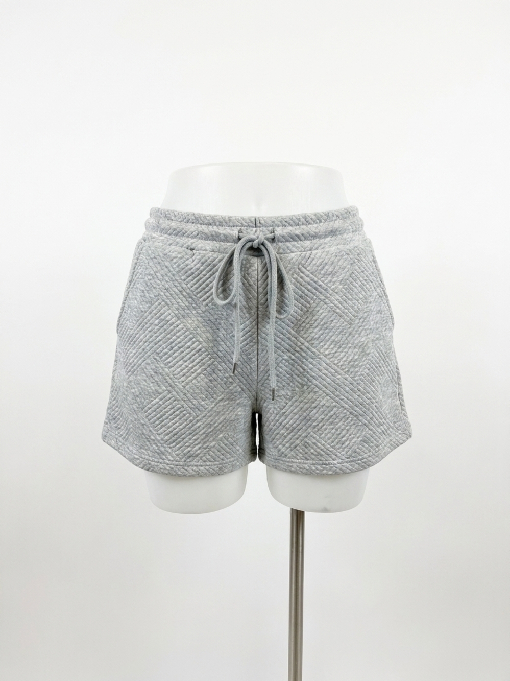 NEW SEE AND BE SEEN call my jet textured shorts in heather grey